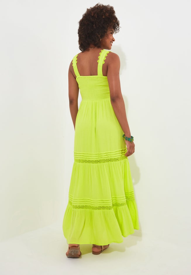 Square Neck Crinkle Maxi Dress image number 2