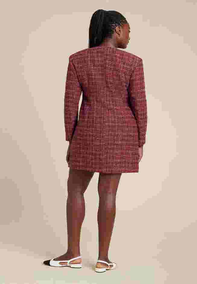Tweed Long Sleeve Mini Dress image number 2