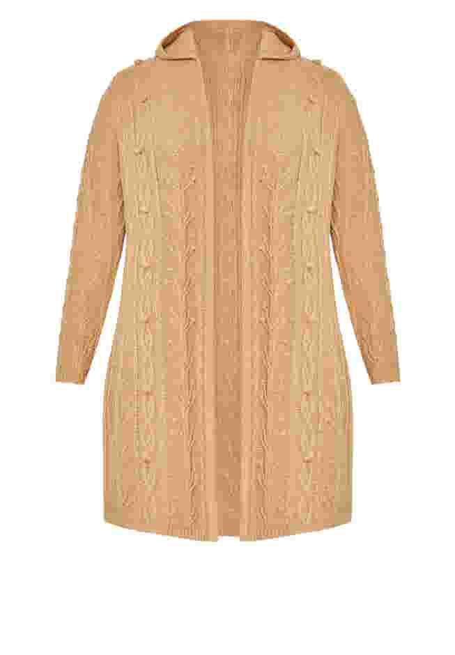 Camilla Cable Knit Hooded Cardigan image number 2