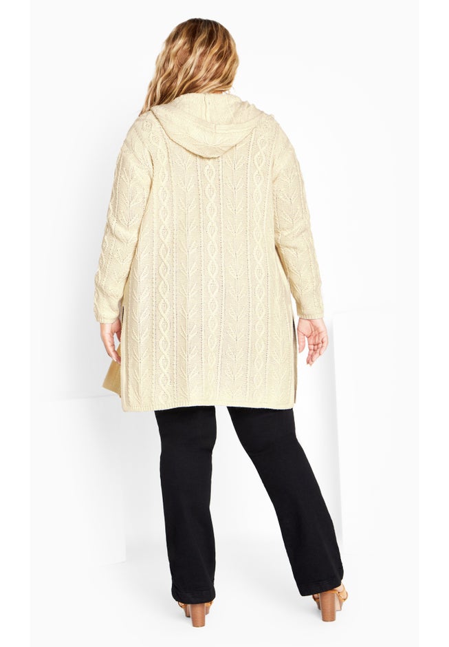 Camilla Cable Knit Hooded Cardigan image number 3