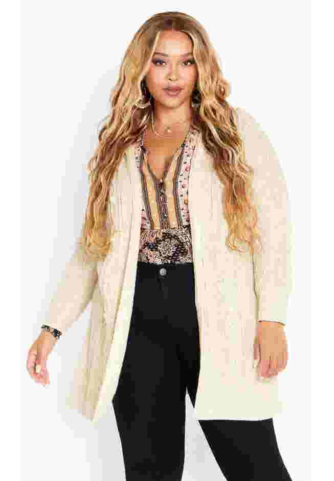 Camilla Cable Knit Hooded Cardigan image number 0