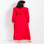 Faux Wrap Flare Maxi Dress image number null