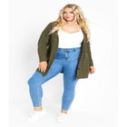 Cara Cable Knit V Neck Cardigan image number null