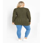 Cara Cable Knit V Neck Cardigan image number null