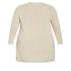 Charmed Collarless Longline Cardigan image number null