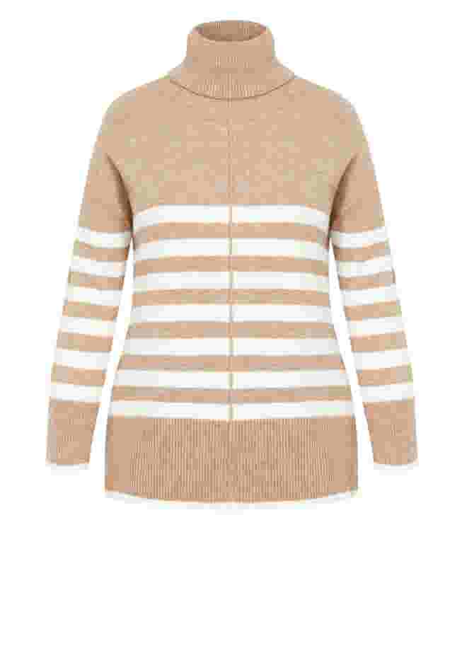 Livvy Roll Neck Stripe Sweater image number 4
