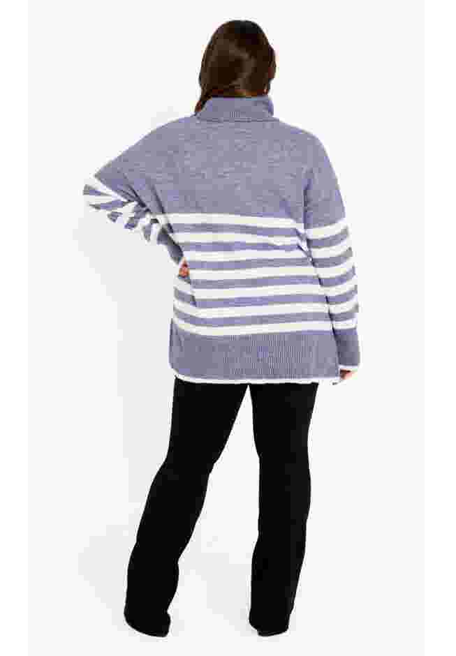 Livvy Roll Neck Stripe Sweater image number 3