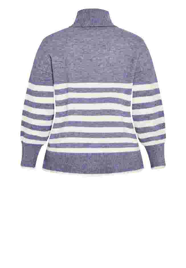 Livvy Roll Neck Stripe Sweater image number 5