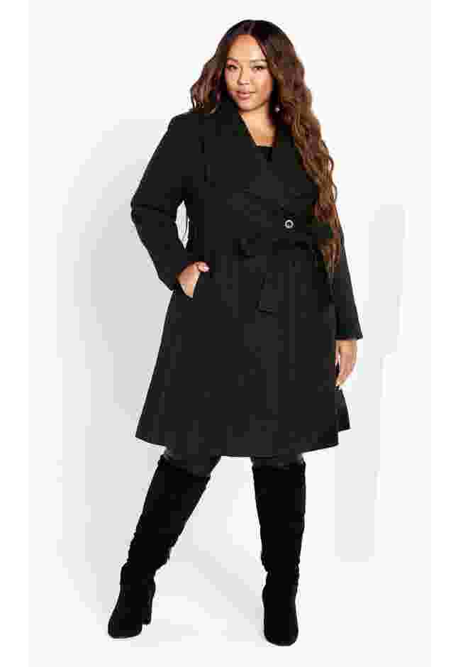 Isla Wrap Waist Tie Coat image number 1