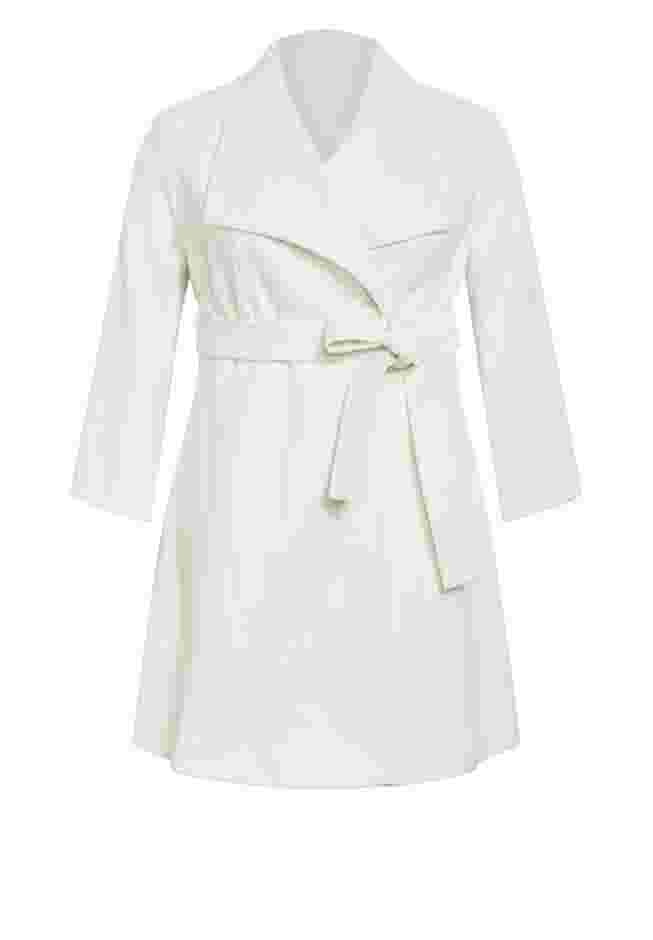 Isla Wrap Waist Tie Coat image number 6