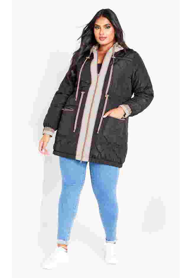 Clio Quilt Padded Hooded Neck Coat image number 2