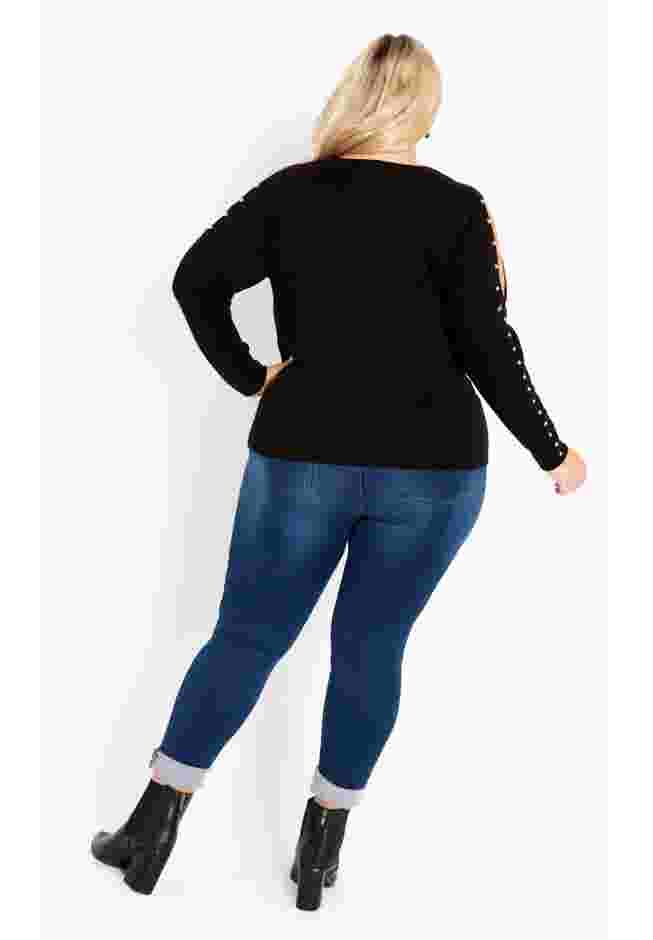 Cold Shoulder Full Length Sleeves Sweater image number 3