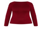 Cold Shoulder Full Length Sleeves Sweater image number null