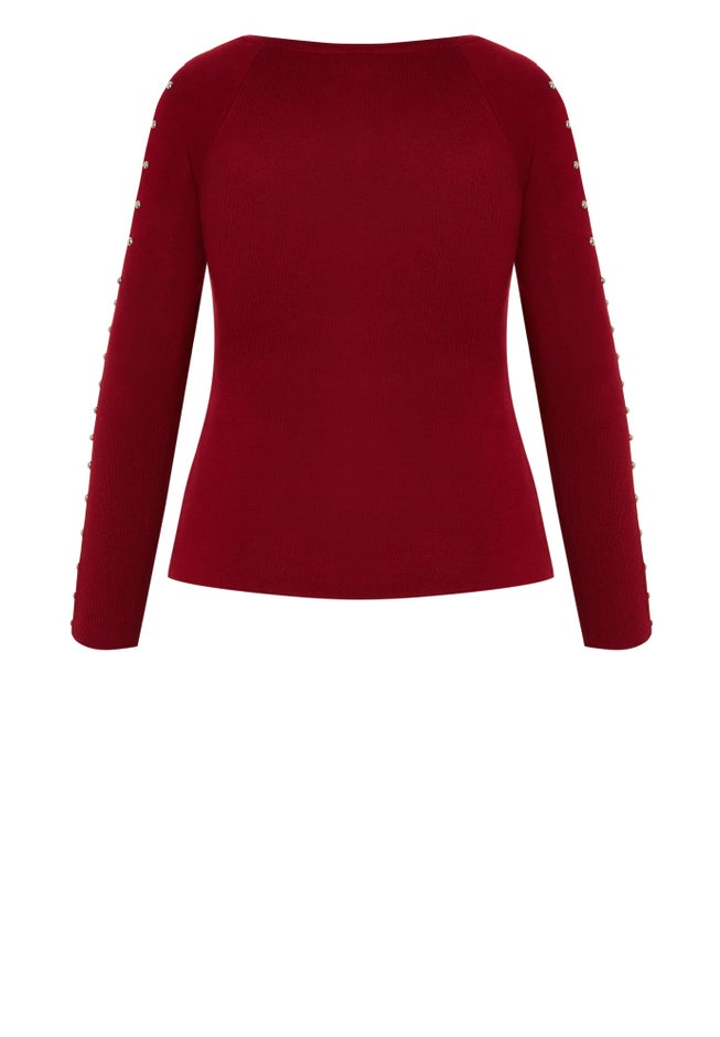 Cold Shoulder Full Length Sleeves Sweater image number 5