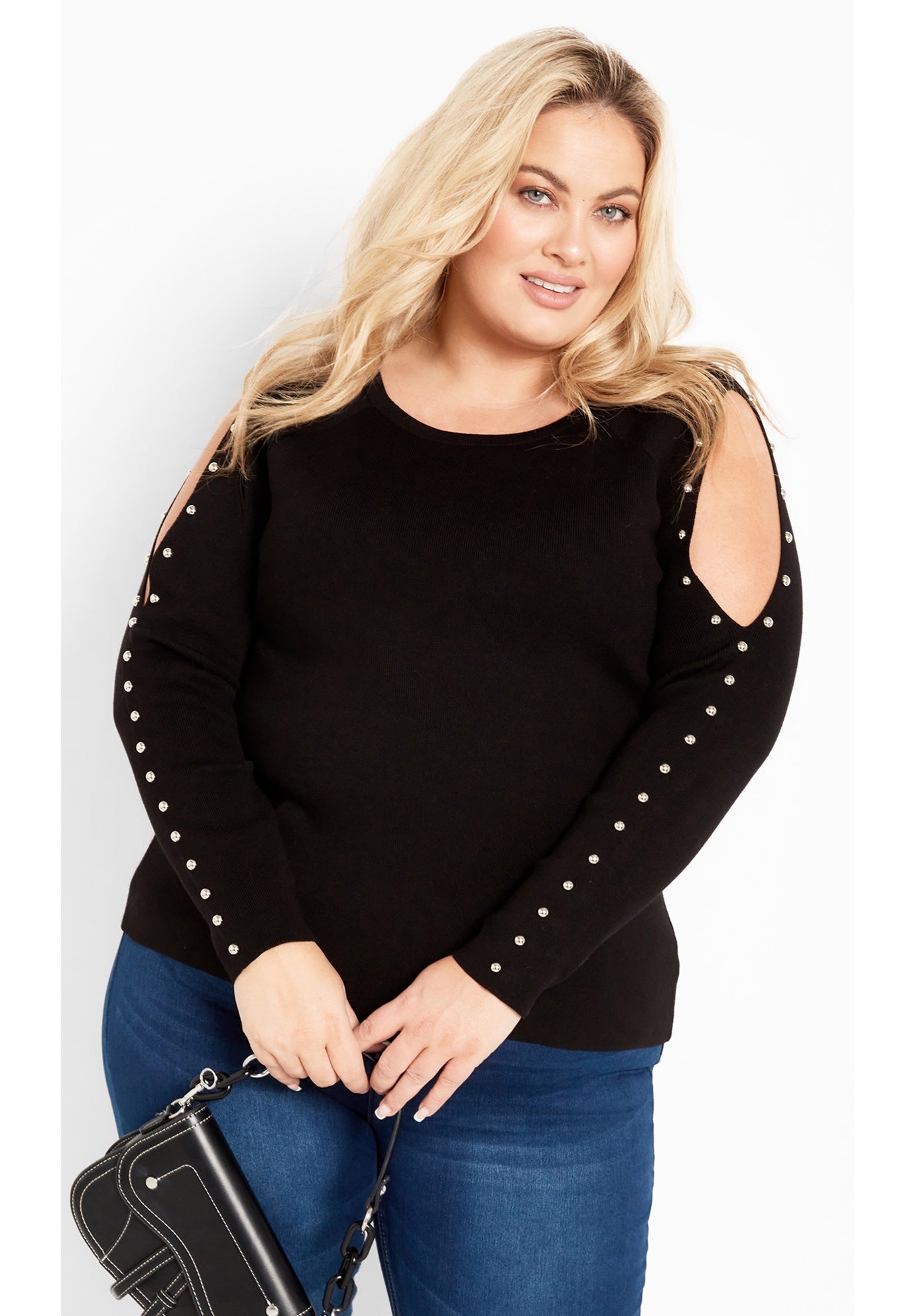 Cold Shoulder Full Length Sleeves Sweater image number 0