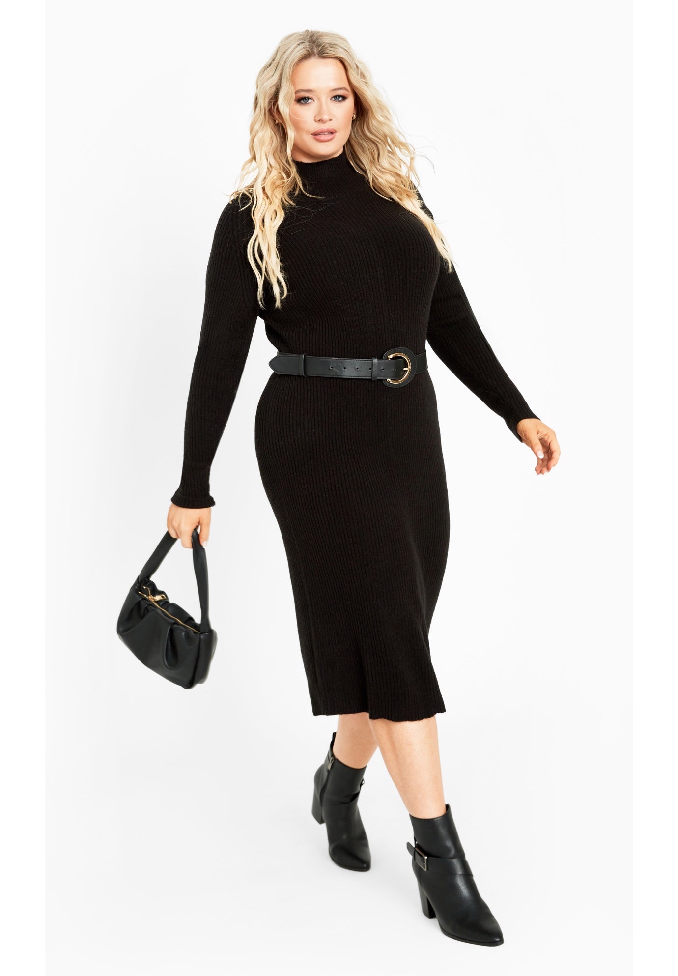 Callie High Neck Sweater Dress image number 0
