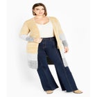 Elise Color Block Knitted Cardigan image number null