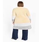 Elise Color Block Knitted Cardigan image number null