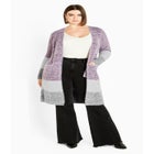 Elise Color Block Knitted Cardigan image number null
