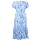 V-Neck Tiered Midi Dress image number null