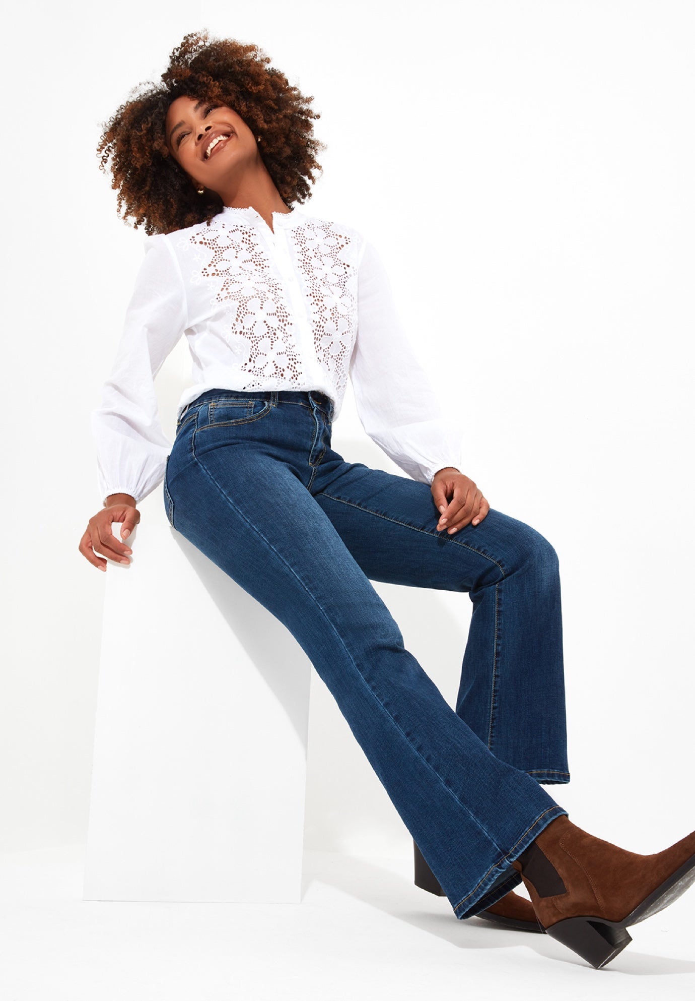 Stretch Denim Bootcut Jean image number 0