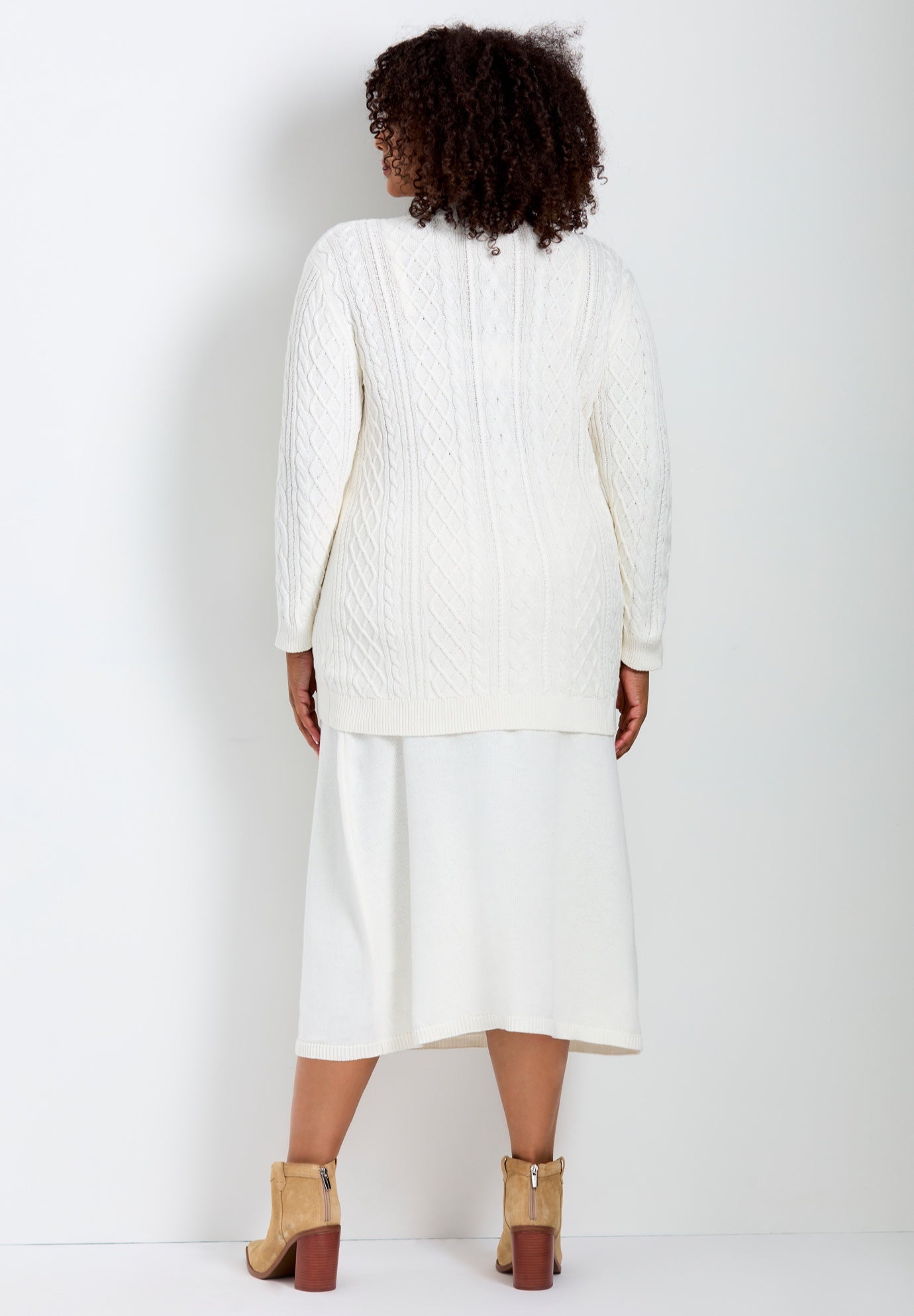 A-Line Midi Sweater Skirt image number 1