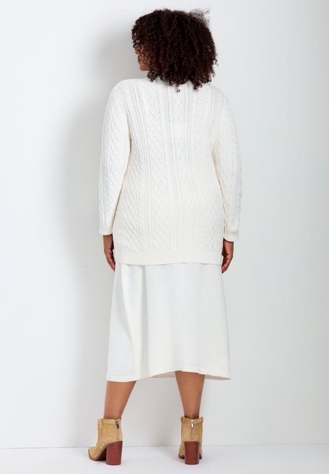 A-Line Midi Sweater Skirt image number 1