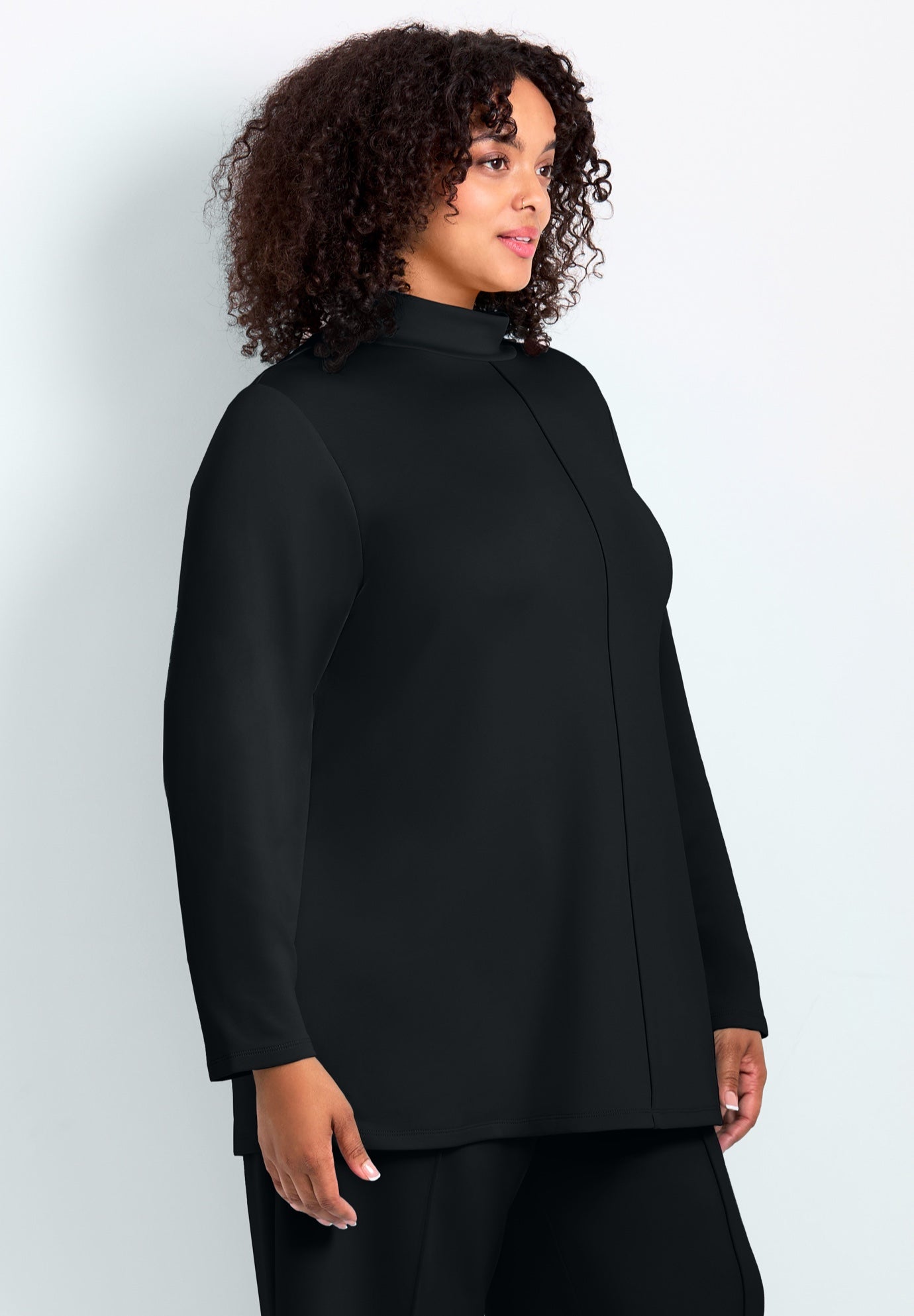 Seamed Mock Neck Tunic image number 2