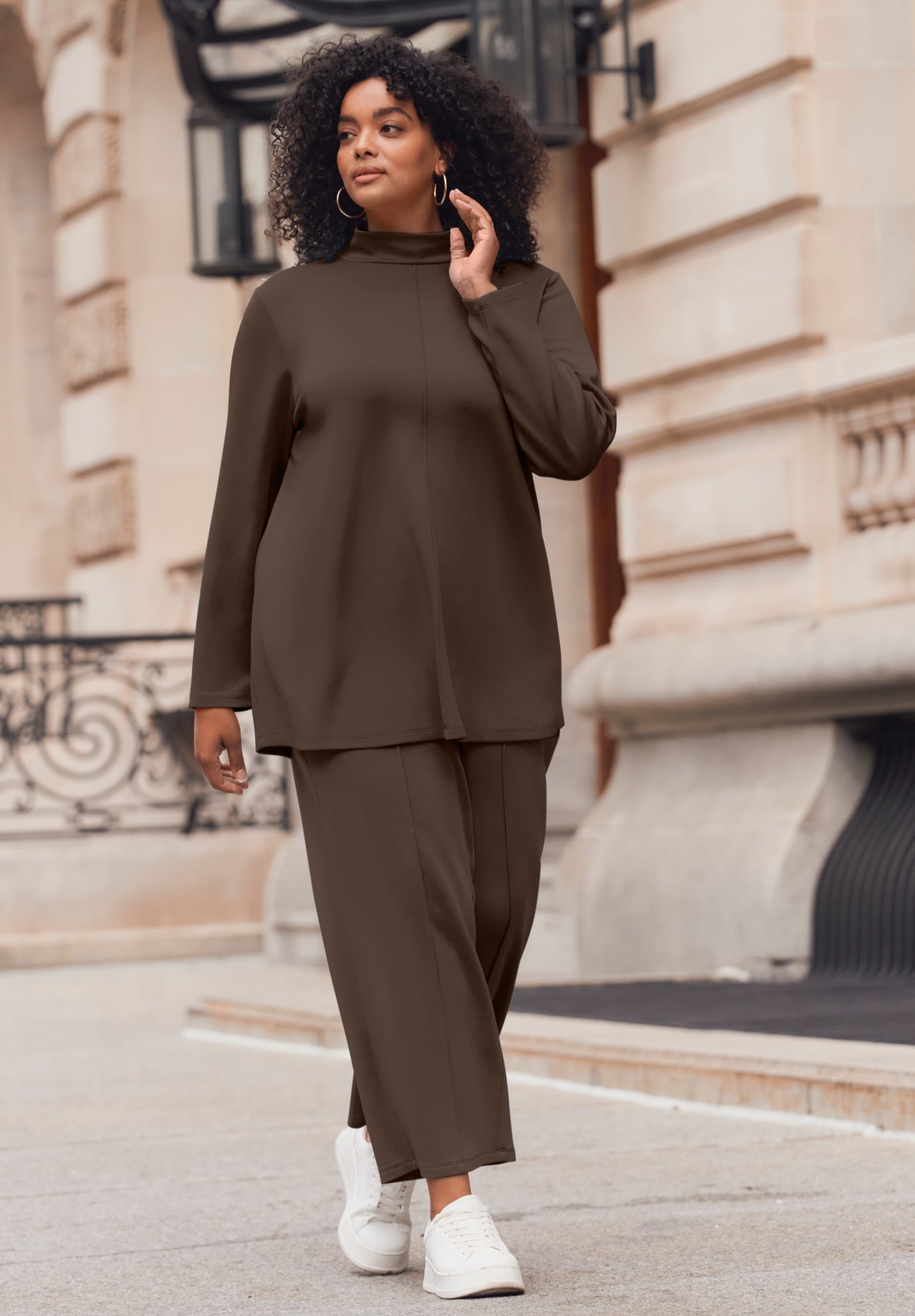 Seamed Mock Neck Tunic image number 1