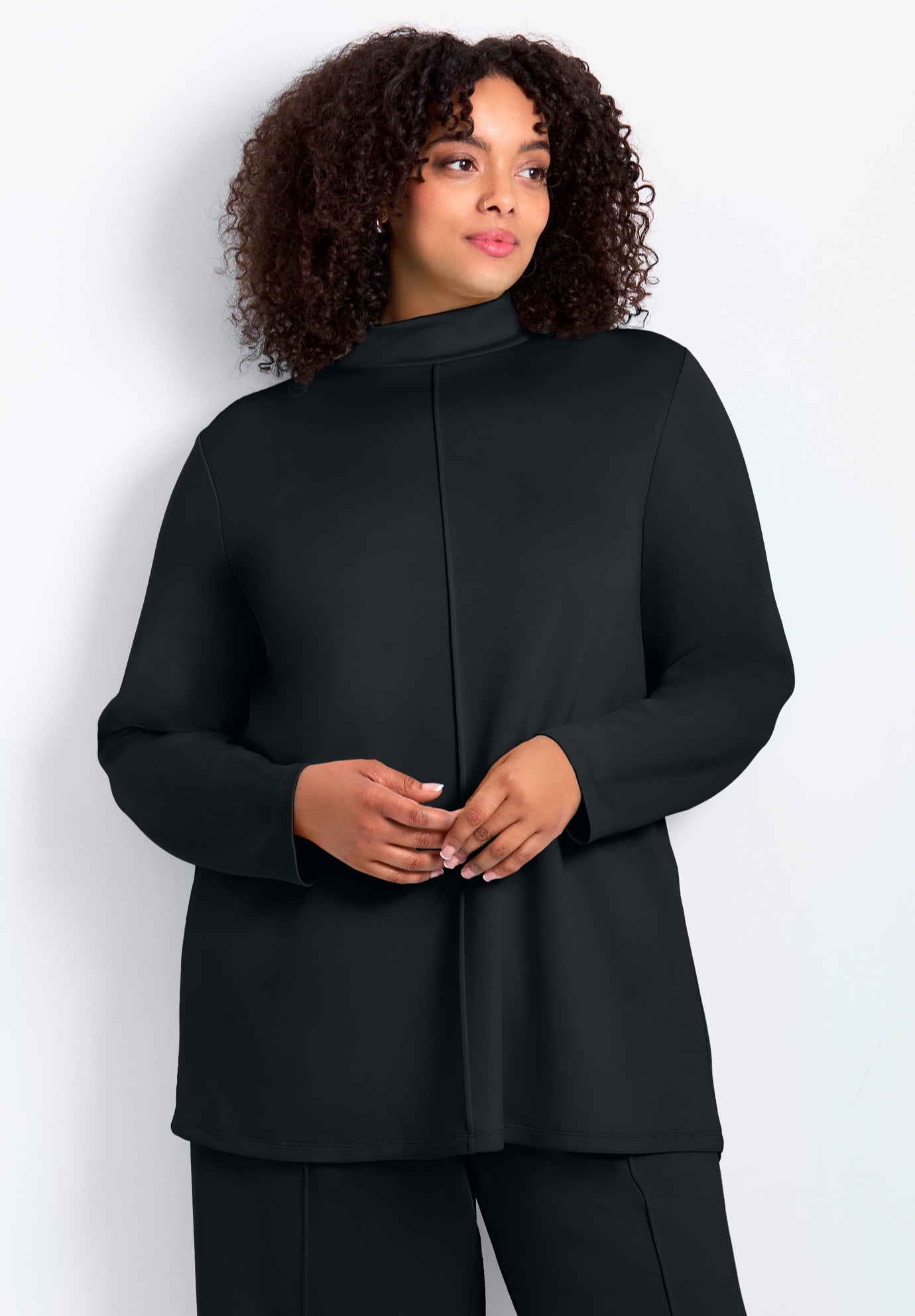 Seamed Mock Neck Tunic image number 0
