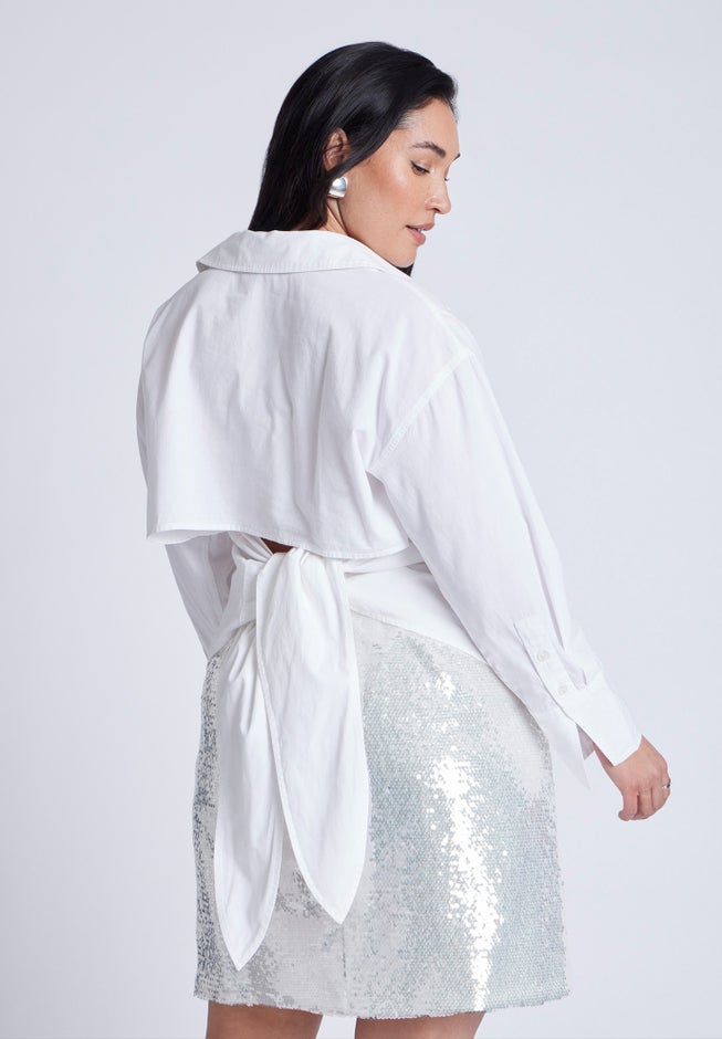 Tie Back Button Up Top image number null