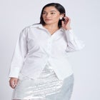 Tie Back Button Up Top image number null