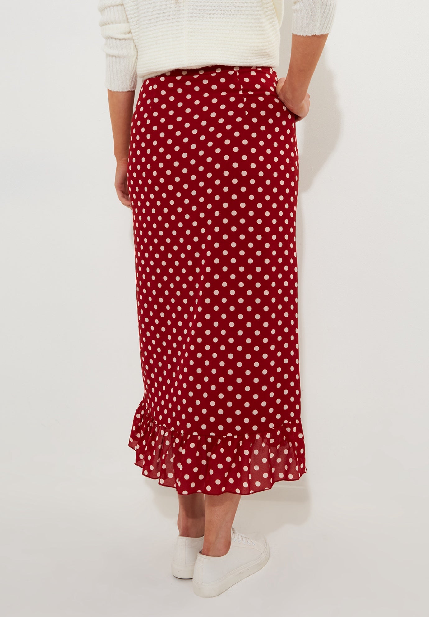 Ruffle Hem Wrap Skirt image number 4