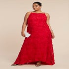 3D Floral Texture Gown image number null