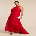 3D Floral Texture Gown image number null