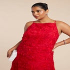 3D Floral Texture Gown image number null