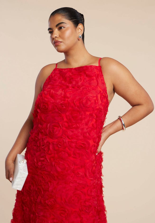 3D Floral Texture Gown image number 5