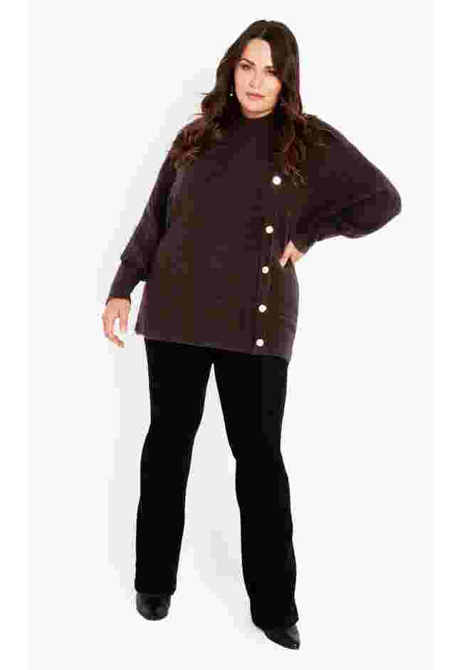 Beata Asymmetrical Button Knit Sweater image number 2