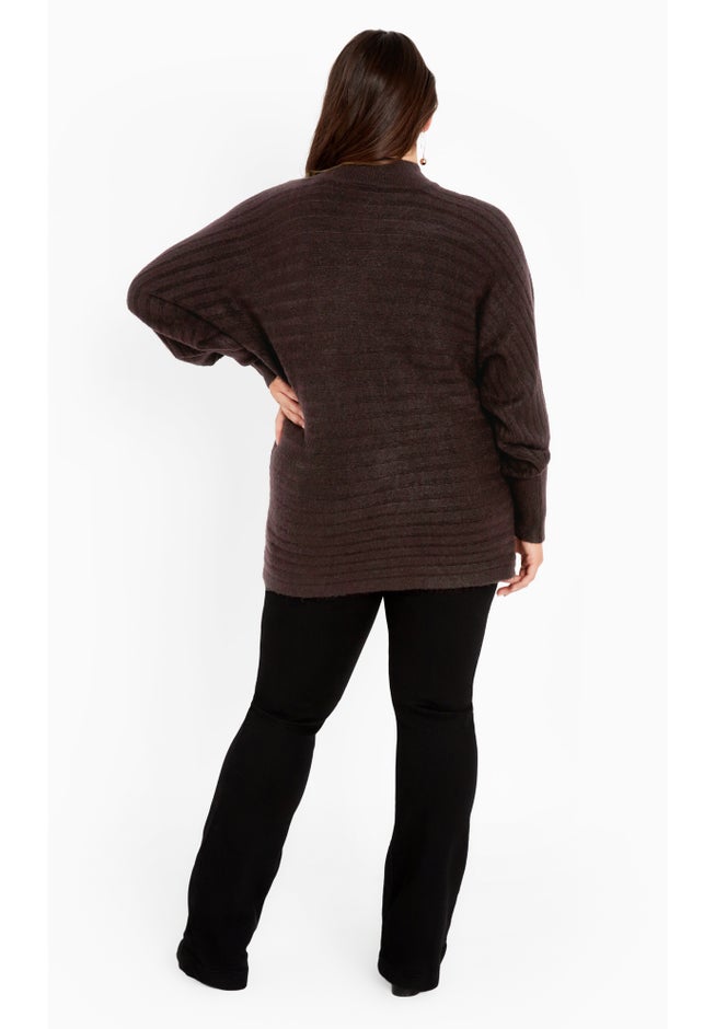 Beata Asymmetrical Button Knit Sweater image number 3