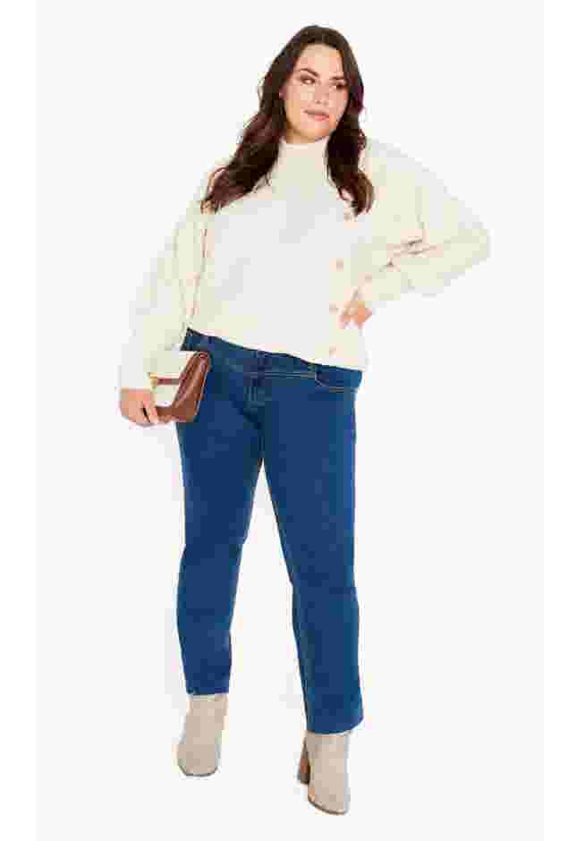 Beata Asymmetrical Button Knit Sweater image number 1