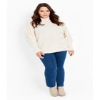 Beata Asymmetrical Button Knit Sweater image number null