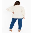 Beata Asymmetrical Button Knit Sweater image number null