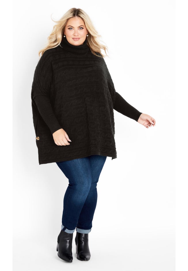 Bella Poncho Sweater image number 1