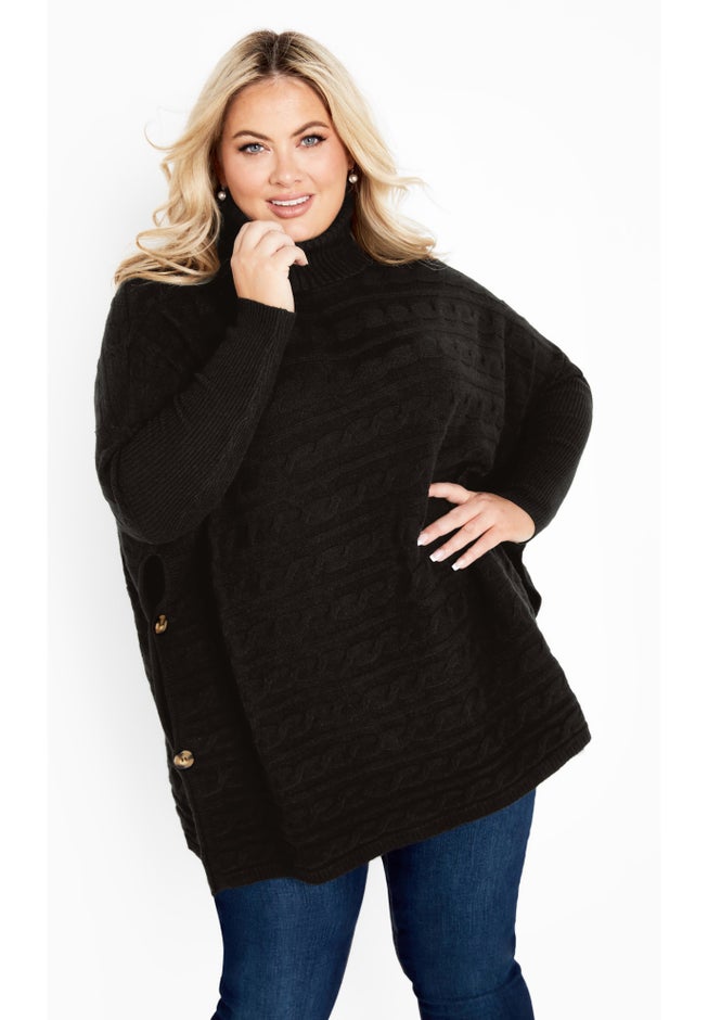 Bella Poncho Sweater image number 3