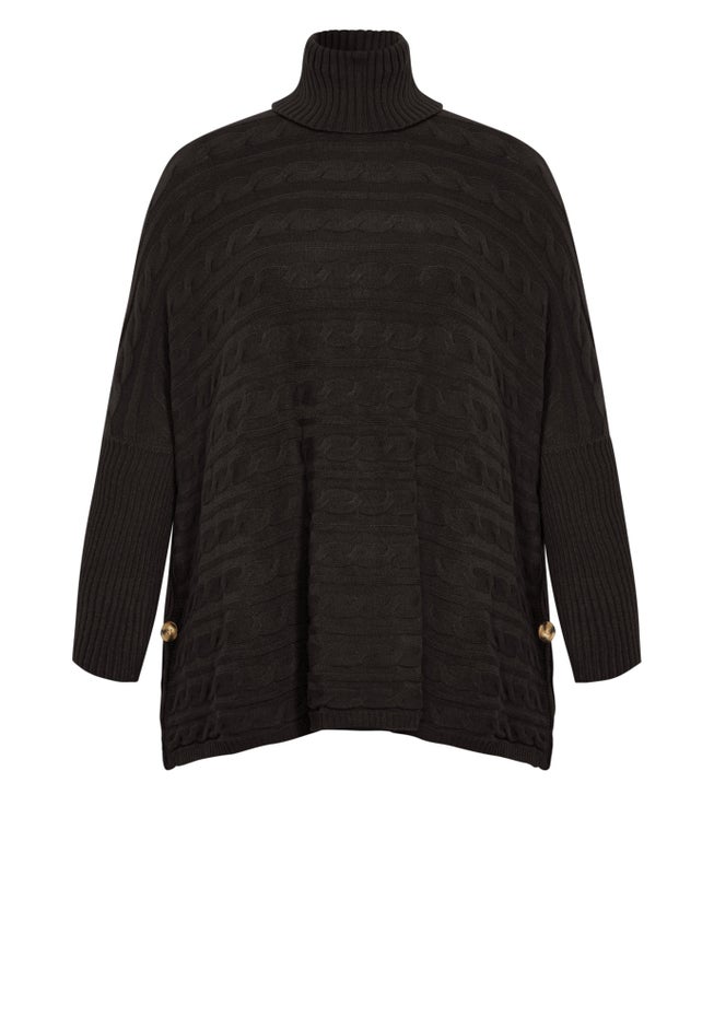 Bella Poncho Sweater image number 4