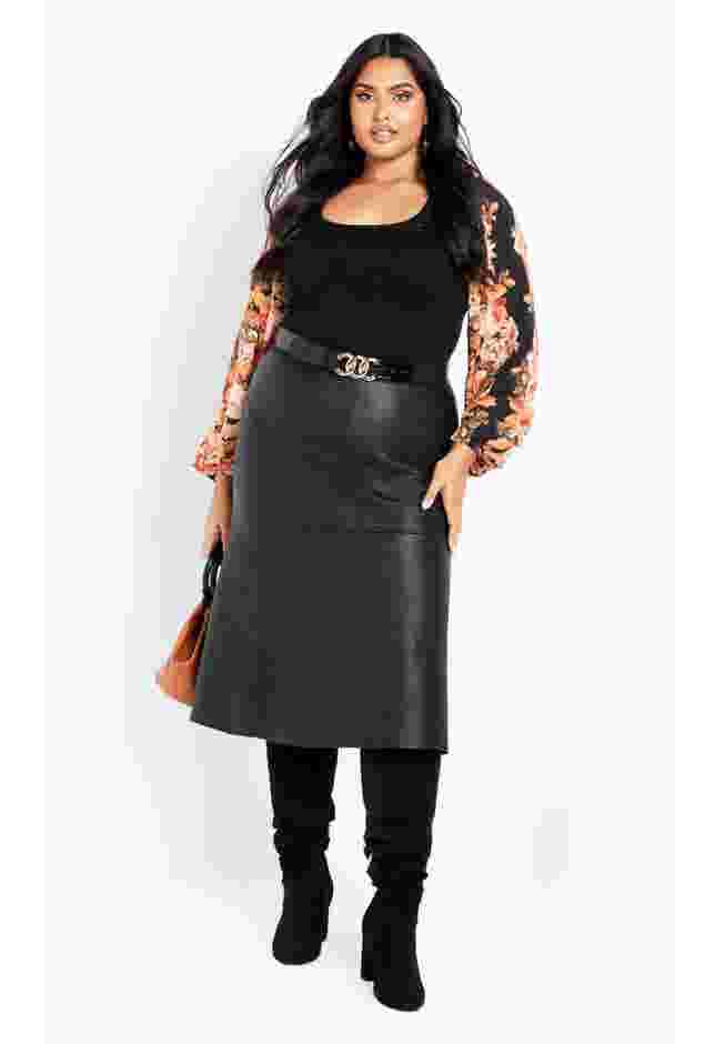 May Contrast Floral Sleeve Sweater image number 1