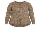 Tia Curved Hem Tunic Sweater image number null