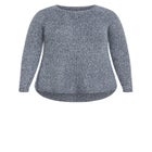 Tia Curved Hem Tunic Sweater image number null