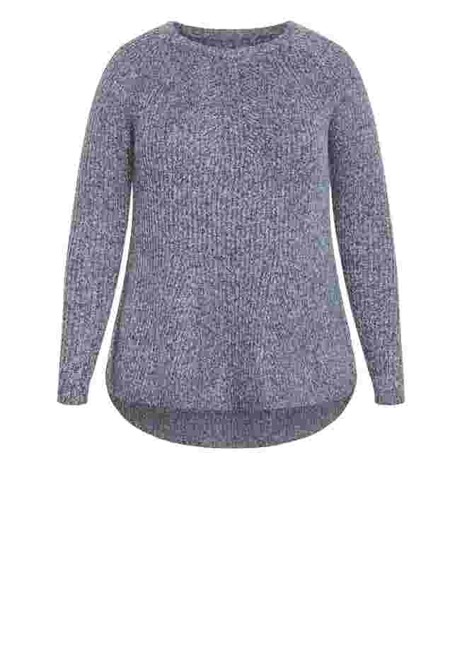 Tia Curved Hem Tunic Sweater image number 4