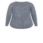 Tia Curved Hem Tunic Sweater image number null